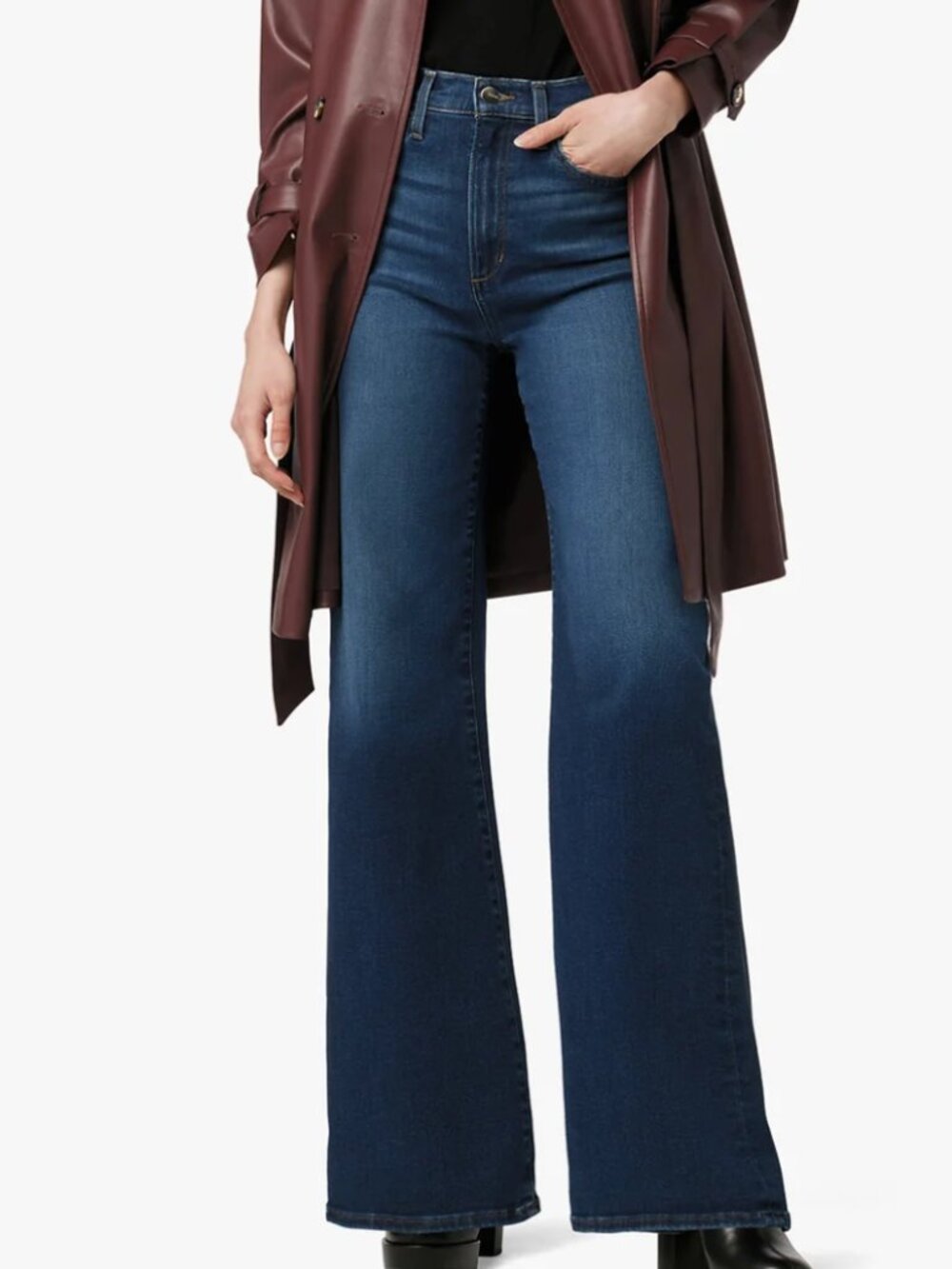 Joe's The Mia High Rise Wide Leg Exhale Jeans 25